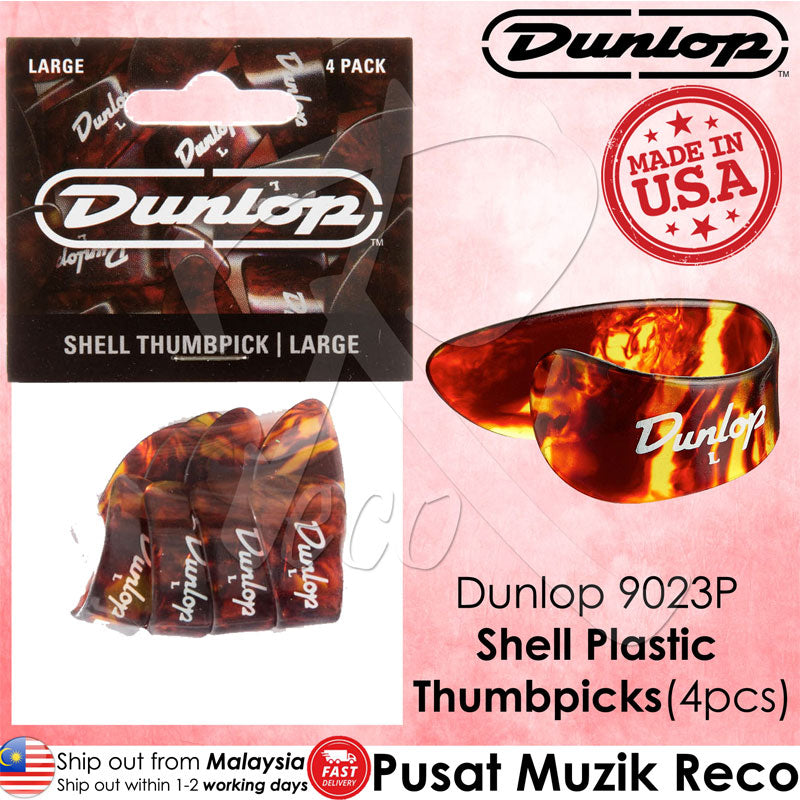 Dunlop 9023P Shell Plastic Guitar Thumbpicks Large - Reco Music Malaysia