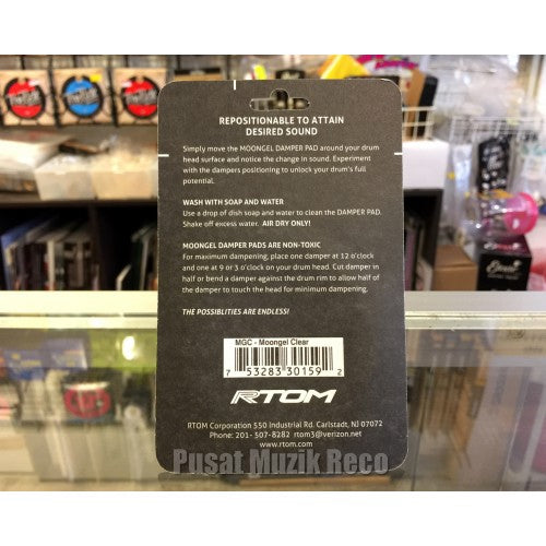 RTOM MoonGel Drum Damper Pad Clear | Reco Music Malaysia