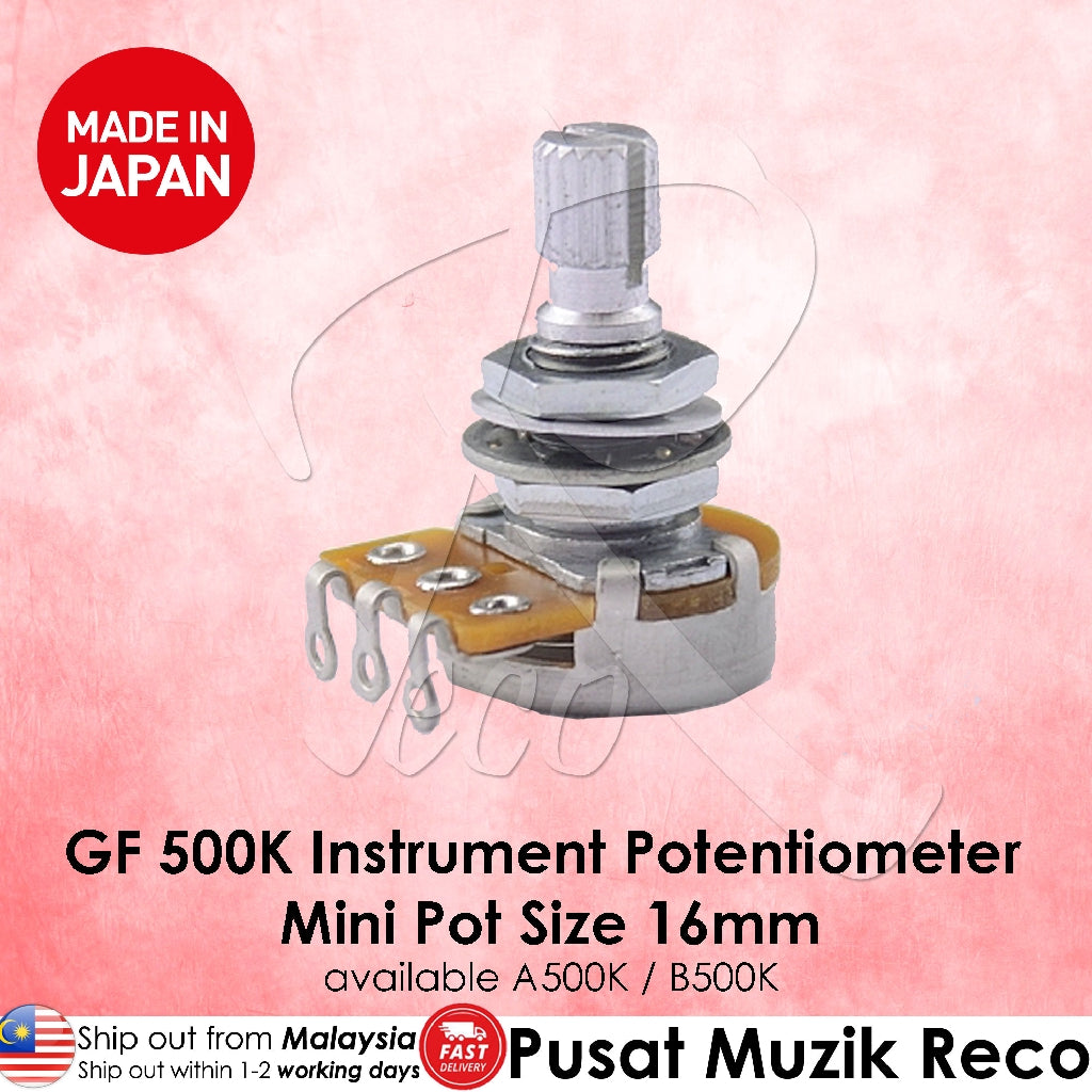 Gotoh A500K B5000K Audio Linear Guitar Tone Volume 500K MINI Pot Pots Potentiometer - Reco Music Malaysia