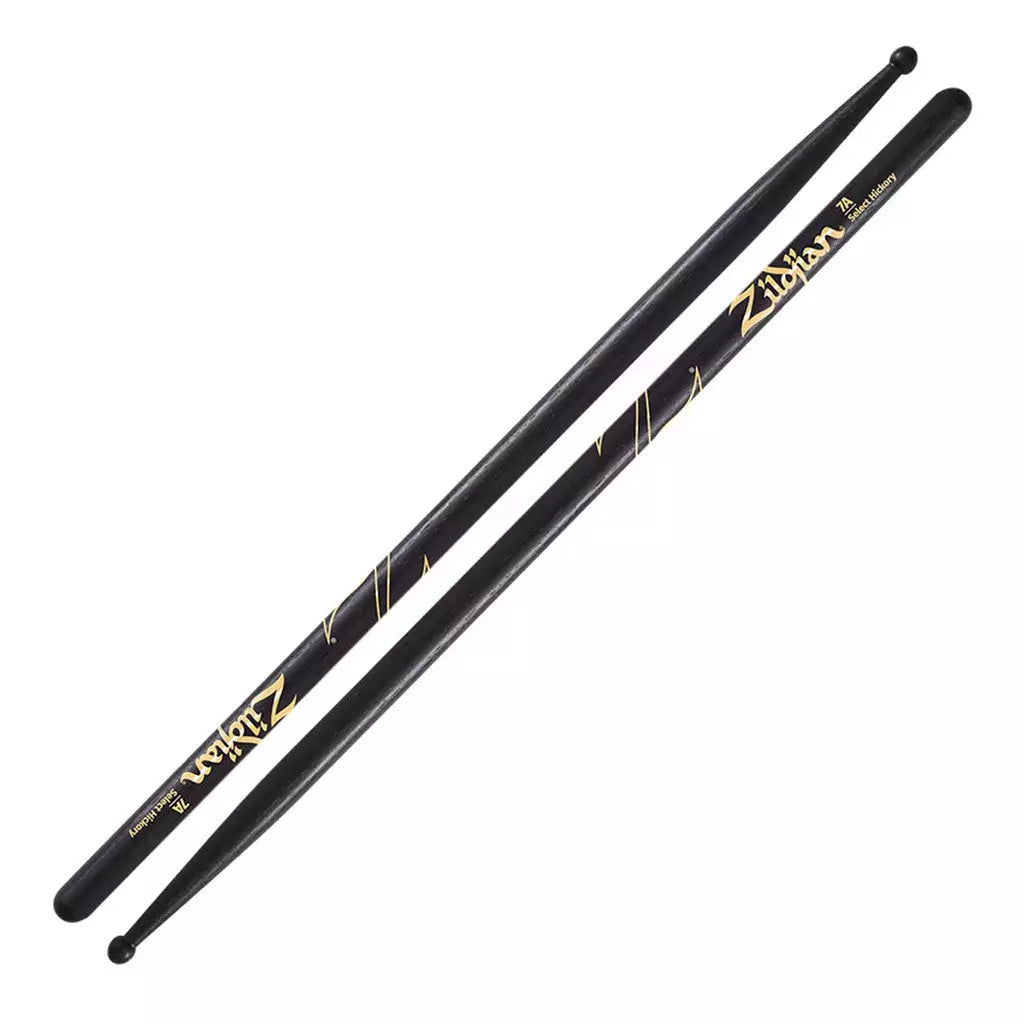 Zildjian Z7AB Hickory Series Wood Tip BLACK 7A Drumstick (USA Made) - Reco Music Malaysia