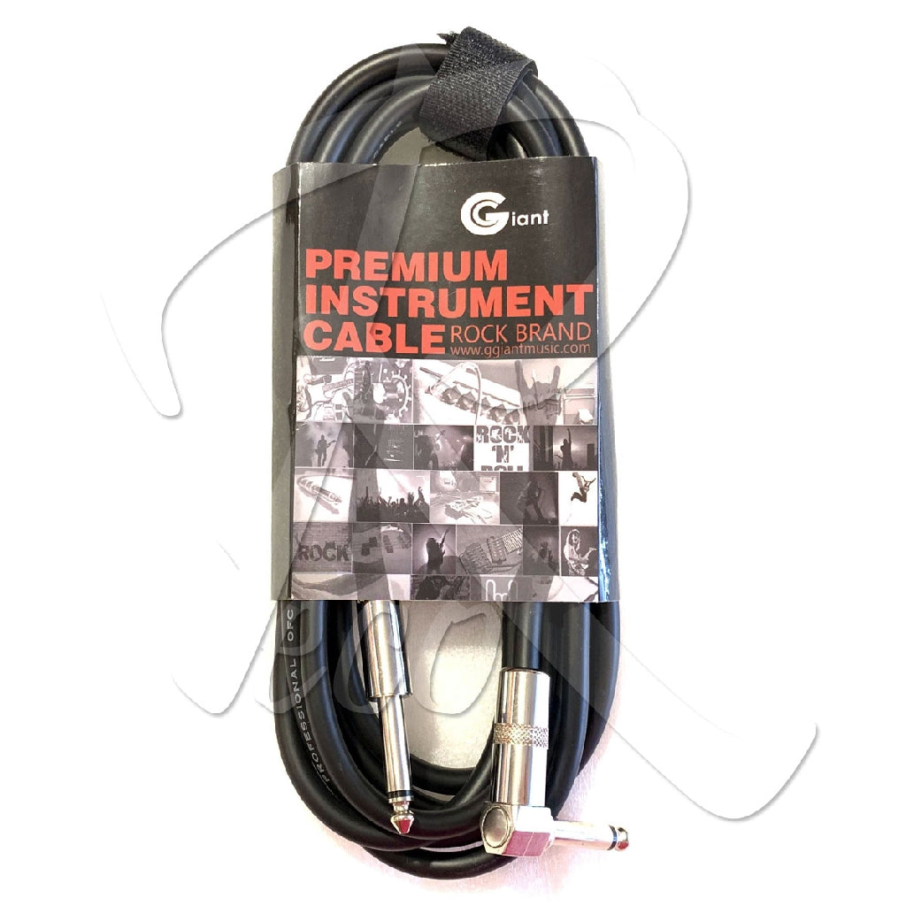 Giant Low Noise Instrument Guitar Cable 3M Right Angle - Reco Music Malaysia
