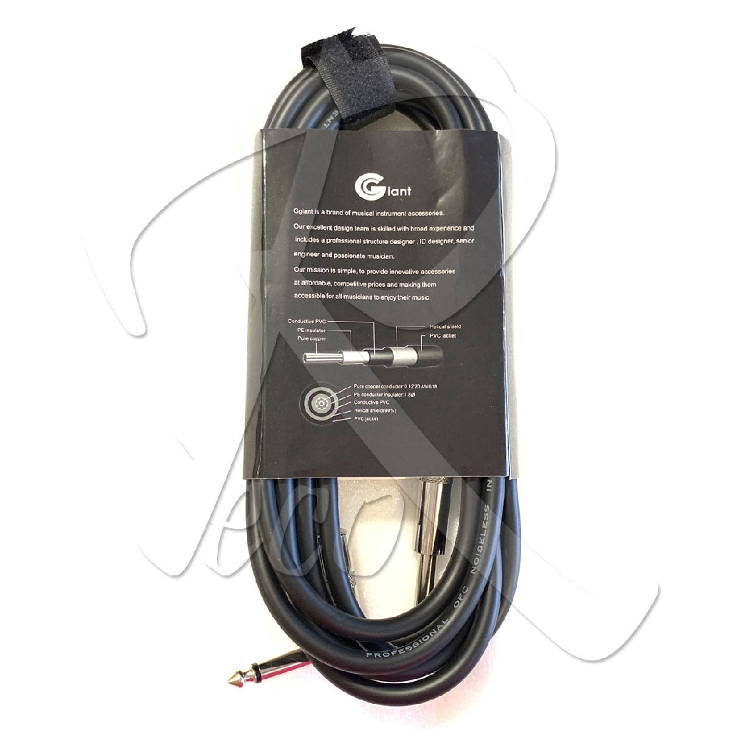 Giant Low Noise Instrument Guitar Cable 3M Right Angle - Reco Music Malaysia