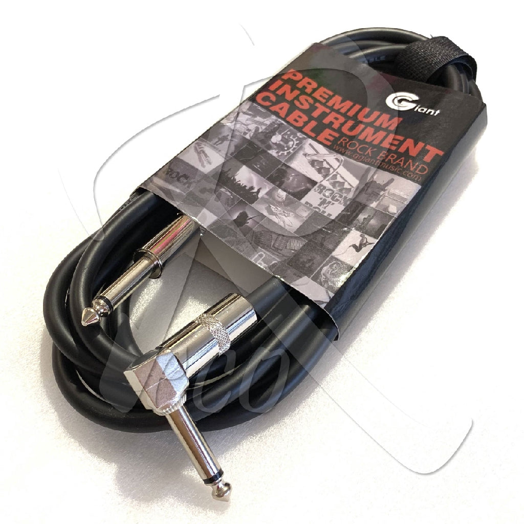 Giant Low Noise Instrument Guitar Cable 3M Right Angle - Reco Music Malaysia