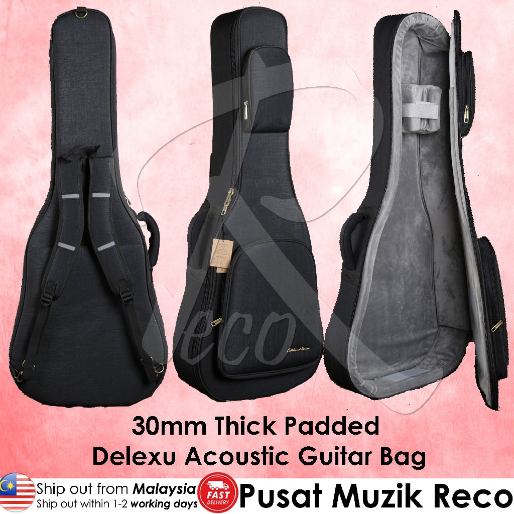 RM RAB500 30mm Premium Thick Padded Acoustic Guitar Bag - Reco Music Malaysia