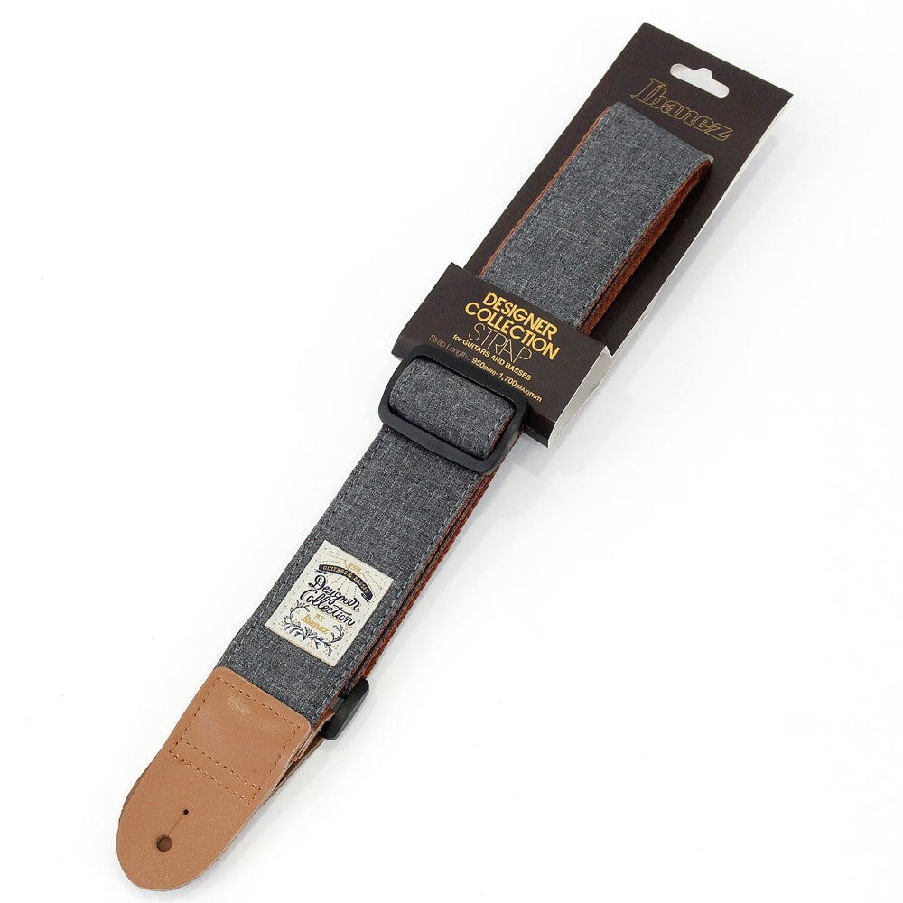 Ibanez DCS50D-CGY Charcoal Gray Designer Collection Guitar Strap - Reco Music Malaysia