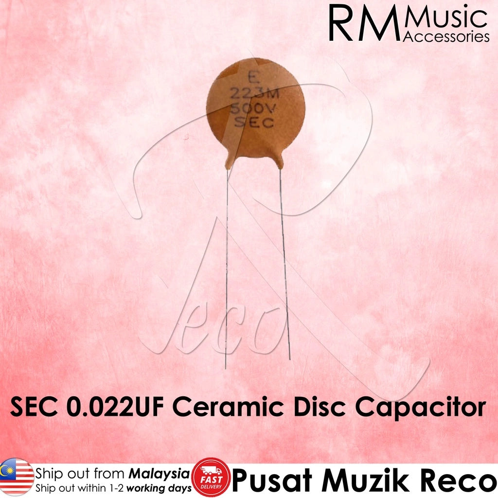 SEC 0.022UF Ceramic Disc Cap Guitar Capacitor For Electric Guitar Tone Caps Guitar Parts - Reco Music Malaysia