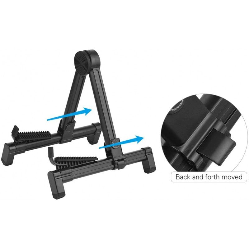 RM Aluminum Portable Foldable Guitar A-Frame Stand Electric Acoustic Guitar Ukulele Bass