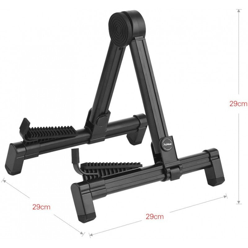 RM Aluminum Portable Foldable Guitar A-Frame Stand Electric Acoustic Guitar Ukulele Bass