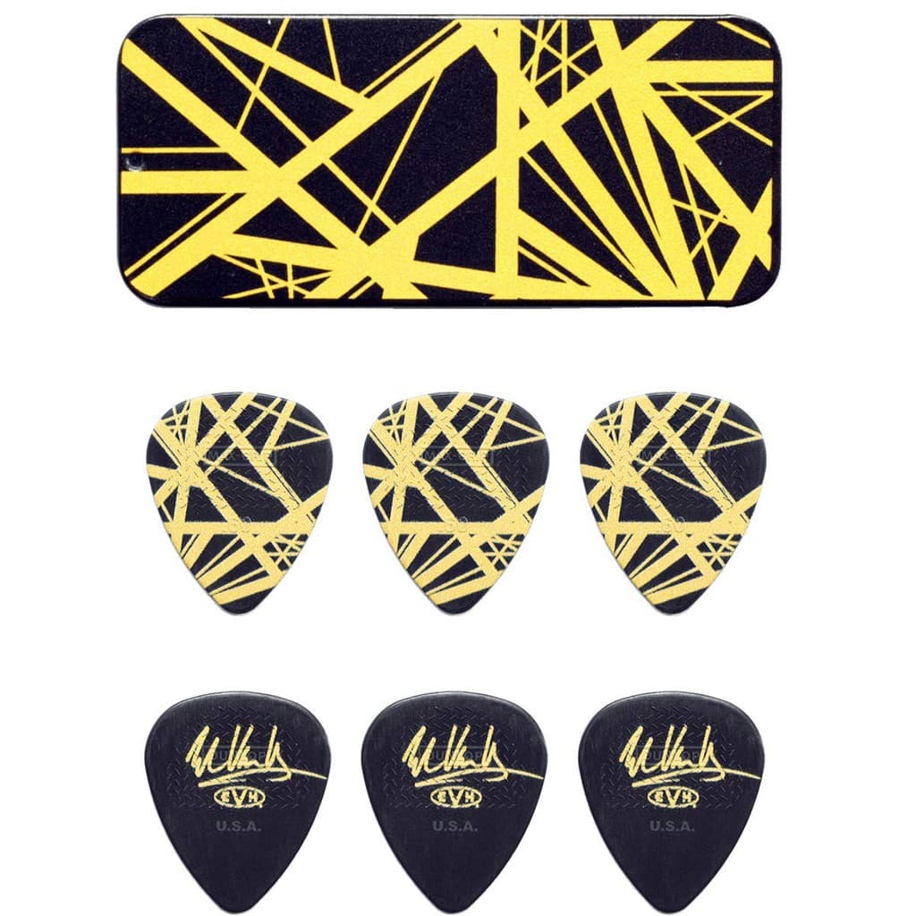 Jim Dunlop EVHPT04 EVH VH II Pick Tin 0.60mm Guitar Picks, 6-Pack - Reco Music Malaysia