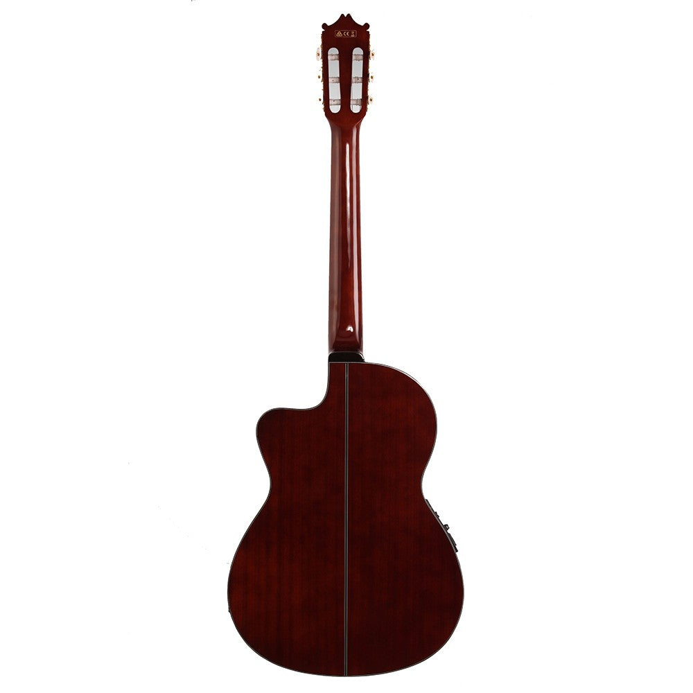 Ibanez GA5TCE Thinline Classical Acoustic-Electric Concert Guitar, Amber High Gloss (GA5TCE-AM) - Reco Music Malaysia