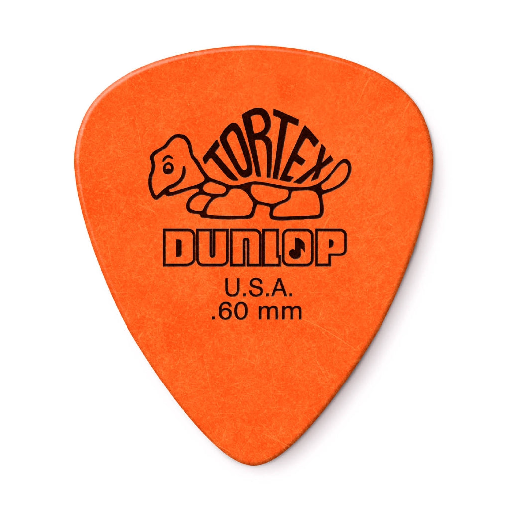 Jim Dunlop 418P.60 Tortex Standard 0.60mm Orange Guitar Pick Pack (12pcs) - Reco Music Malaysia