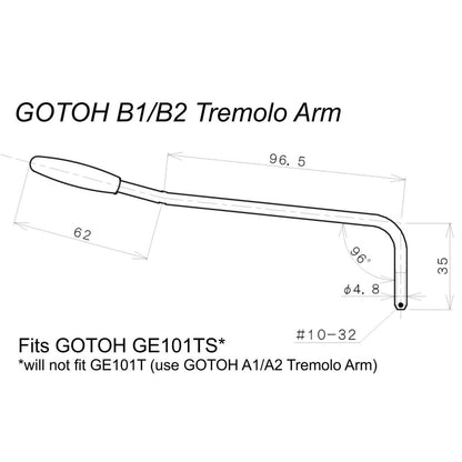 Gotoh B2-GG American Fender Style Tremolo Arm with 10-32 Thread (Gold) - Reco Music Malaysia