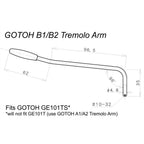 Gotoh B-2C American Fender Style Tremolo Arm with 10-32 Thread (Silver) - Reco Music Malaysia