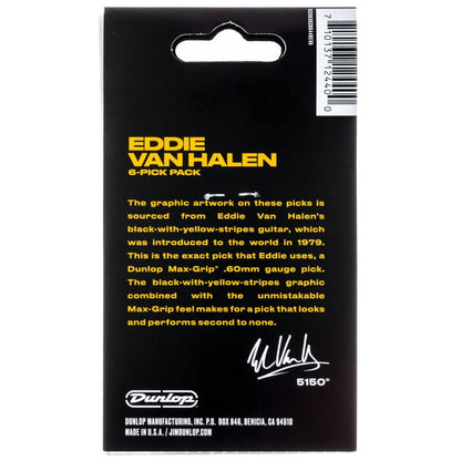 *Jim Dunlop EVHP04 Eddie Van Halen EVH VH II Pick, 6-Pack - Reco Music Malaysia