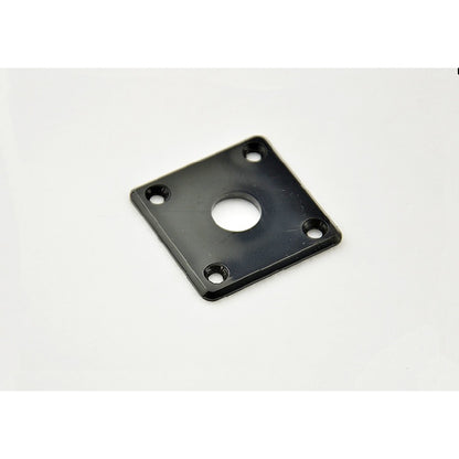 RM Plastic Square / Rectangular Electric Guitar Jack Plate Black / Creme Color