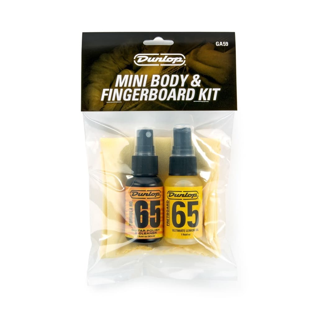 *Jim Dunlop GA59 Mini Body & Fingerboard Care Kit | Polish, Lemon Oil, Cloth - Reco Music Malaysia