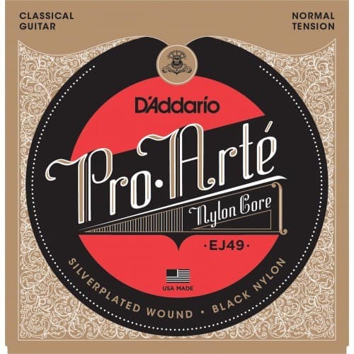 *D'Addario EJ49 Pro-Arté Black Nylon Classical Guitar Strings, Normal Tension - Reco Music Malaysia