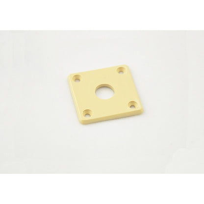 RM Plastic Square / Rectangular Electric Guitar Jack Plate Black / Creme Color