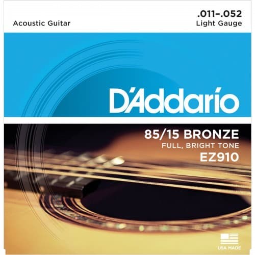 *D'Addario EZ910 85/15 Bronze Acoustic Strings, 011-052 - Reco Music Malaysia