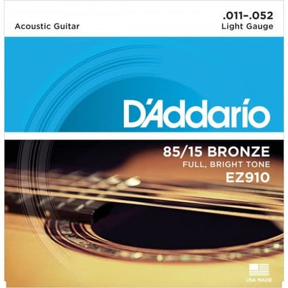 *D'Addario EZ910 85/15 Bronze Acoustic Strings, 011-052 - Reco Music Malaysia