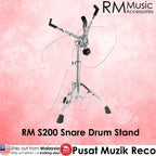 RM S200 Adjustable Solid Snare Drum Stand, Chrome - Reco Music Malaysia 