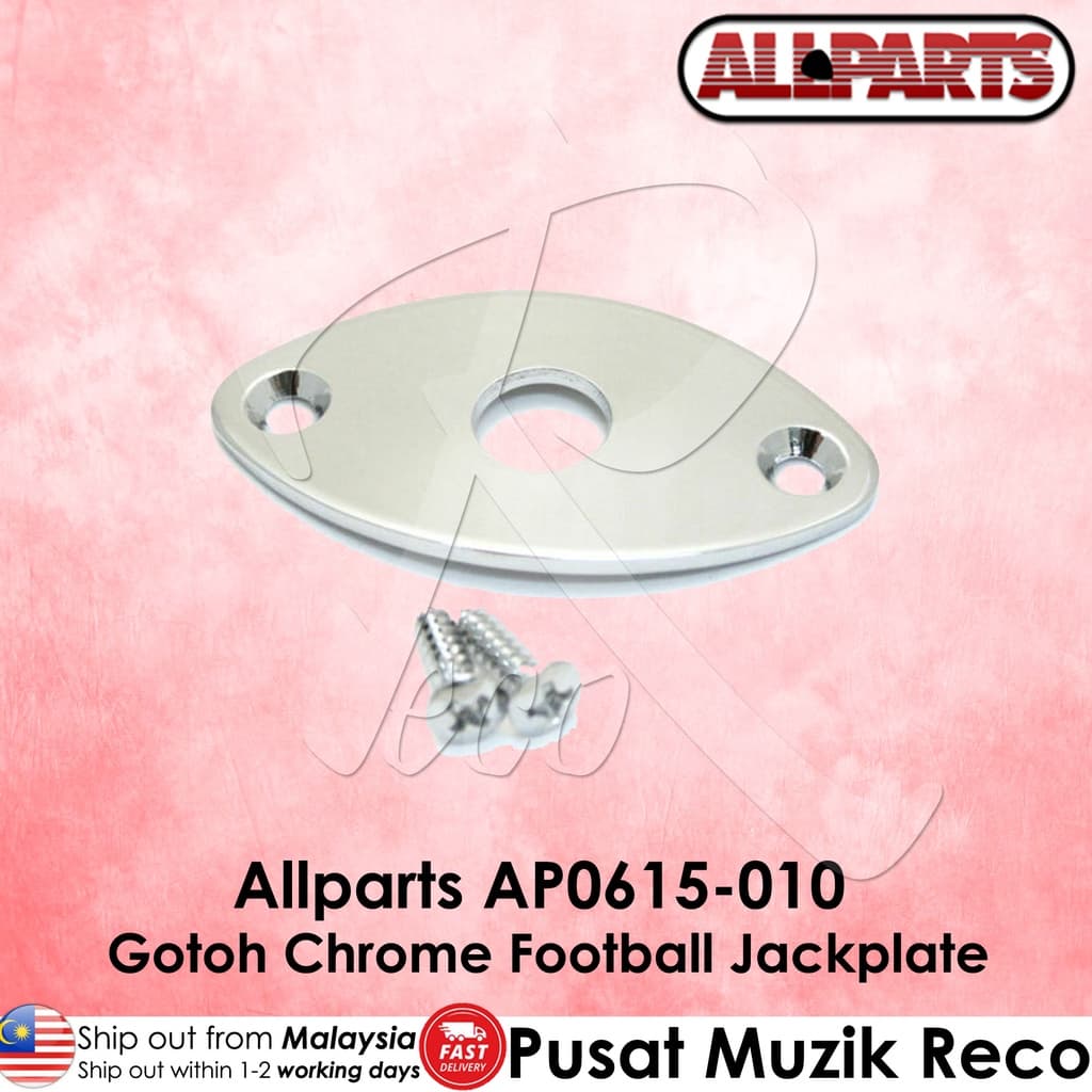 *Allparts AP0615-010 Football Jackplate, Chrome - Reco Music Malaysia