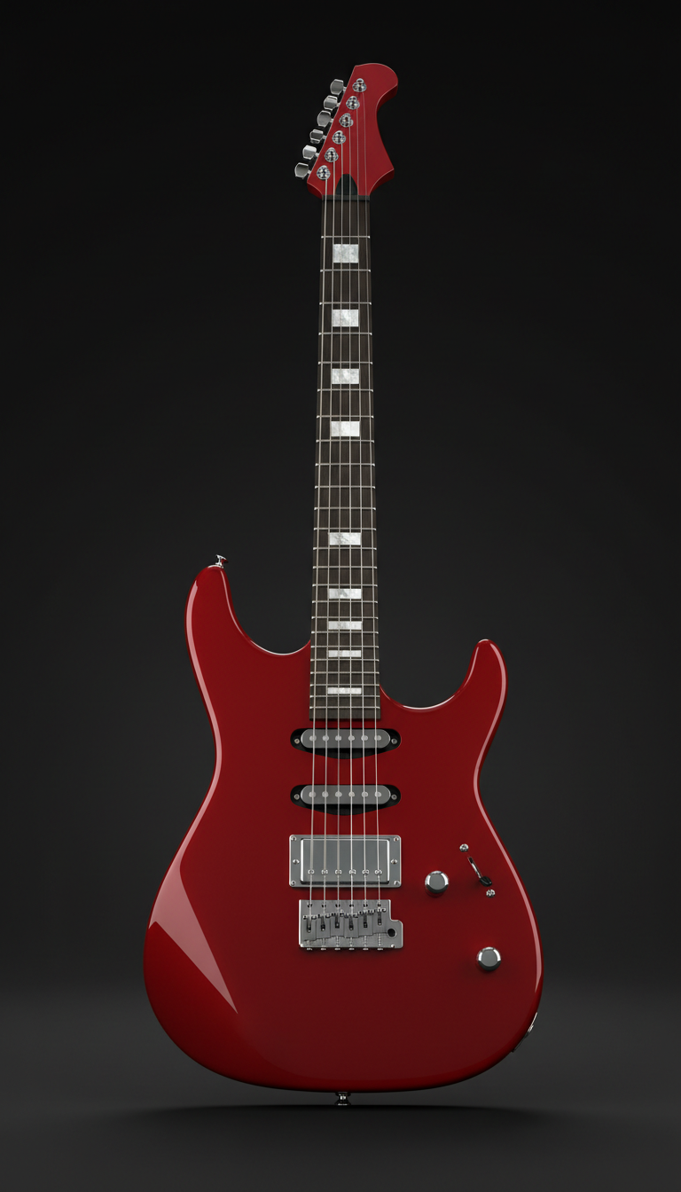 Electric Guitar in Signal Red