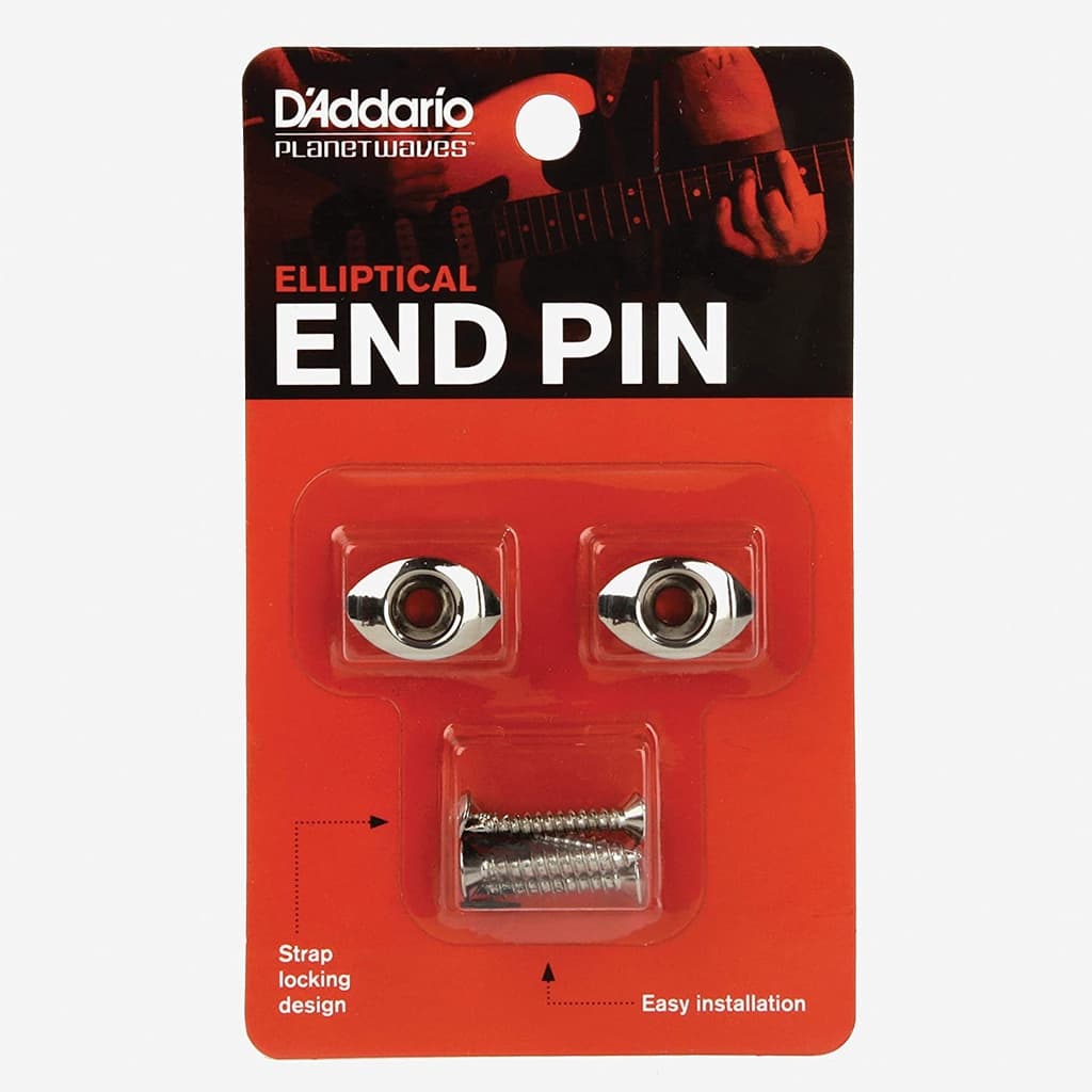 *D'Addario Planet Waves PWEEP202 Elliptical End Pins, Chrome - Reco Music Malaysia