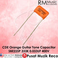 CDE Sprague 333K 0.033UF 400V Guitar Orange Drop Capacitor - Reco Music Malaysia