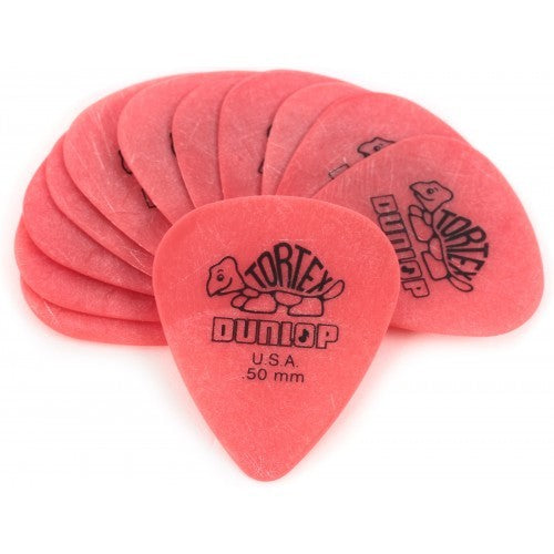 Jim Dunlop 418P.50 Tortex Standard 0.50mm Red Guitar Pick Pack (12pcs) - Reco Music Malaysia