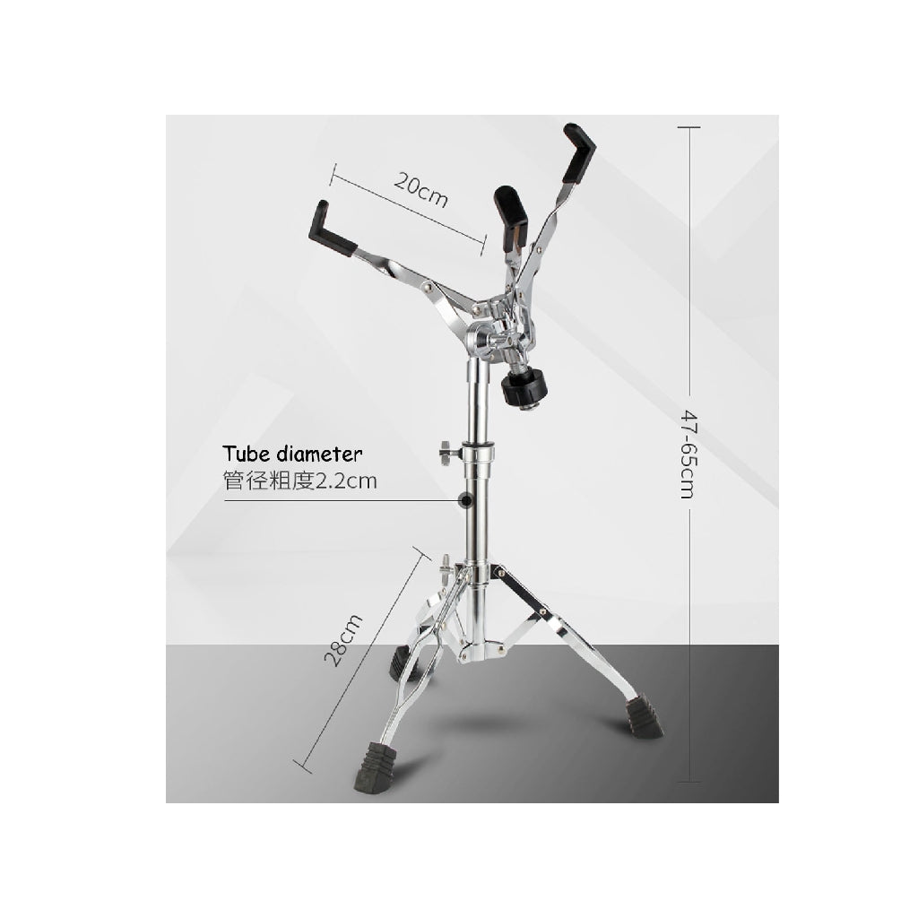 RM S200 Adjustable Solid Snare Drum Stand, Chrome - Reco Music Malaysia