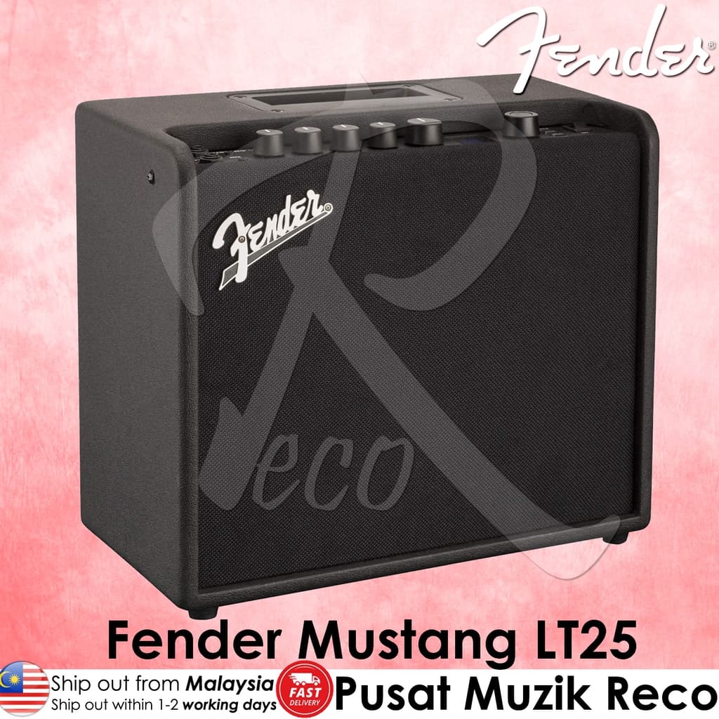 *Fender 2311100000 Mustang LT25 1x8" 25W Combo Amplifier - Reco Music Malaysia