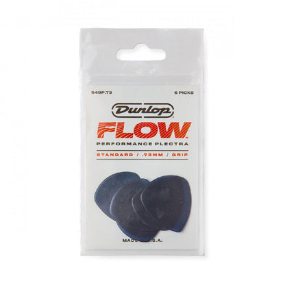 *Jim Dunlop 549P073 Flow Standard Grip Guitar Pick 0.73mm Guitar Picks Player Pack - Reco Music Malaysia