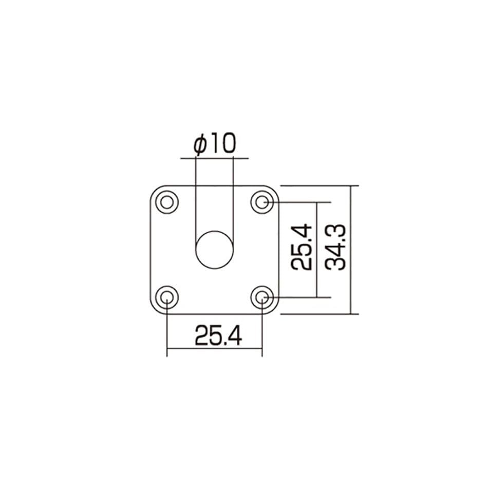 Allparts AP0633-010 Electric Guitar Chrome Square Metal Jackplate for Les Paul - Reco Music Malaysia