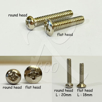 【6pcs】 RM Electric Guitar Single Coil Pickups Height Adjusting Screws with Spring (Black / Chrome / Gold) - Reco Music Malaysia