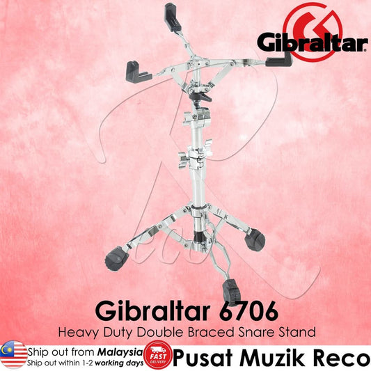 *Gibraltar 6706 6000 Series Double Braced Snare Drum Stand - Reco Music Malaysia