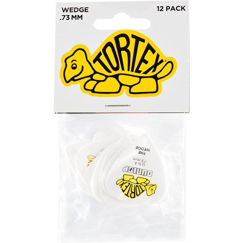 Jim Dunlop 424P.73 Tortex Wedge 0.73mm Guitar Picks Player Pack (12pcs) - Reco Music Malaysia