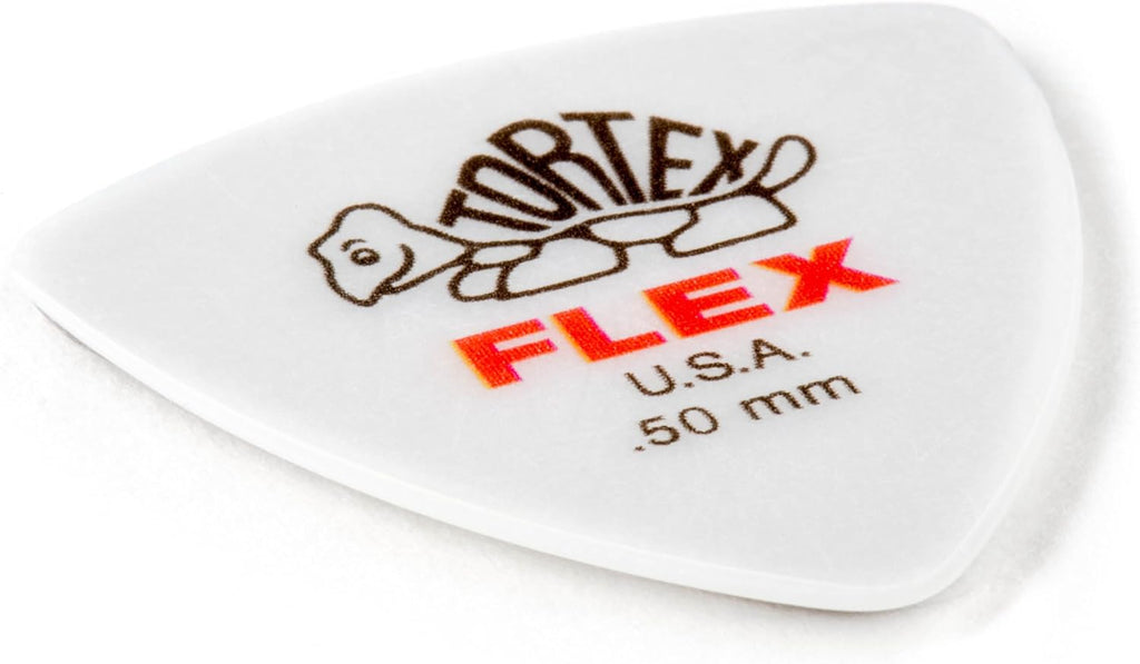 Jim Dunlop 456R050 0.50mm Tortex FLEX Triangle Guitar Pick (5-Pack)