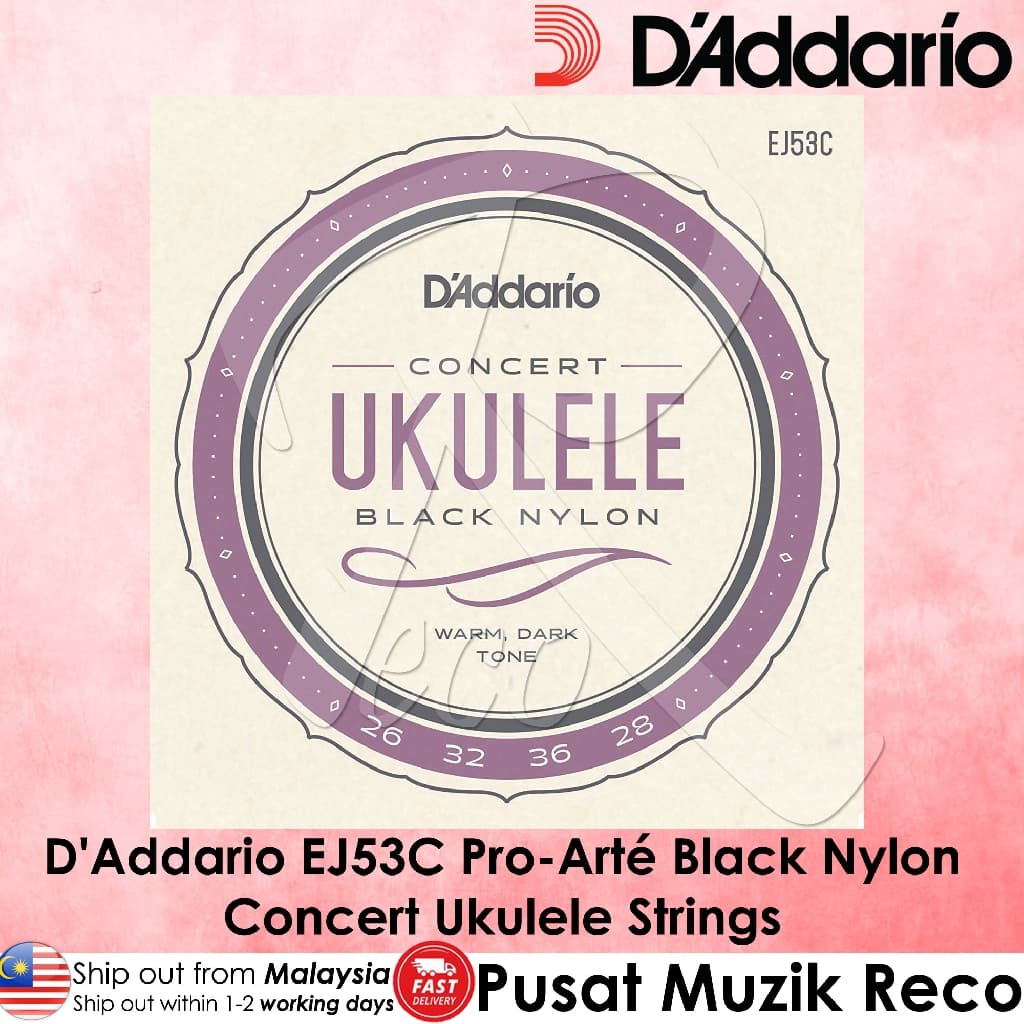 *D'addario EJ53C Pro-Arte Rectified Concert Ukulele Strings - Reco Music Malaysia