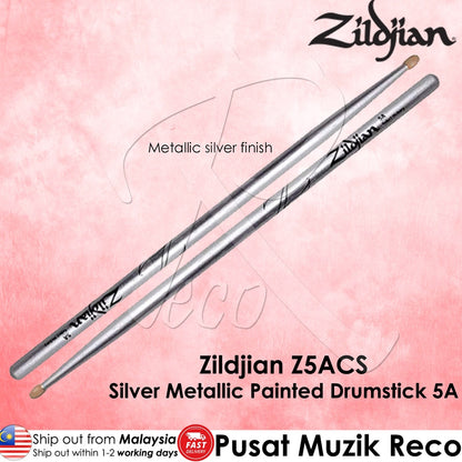 Zildjian Z5ACS Chroma Series 5A Drumsticks, Chroma Silver - Reco Music Malaysia