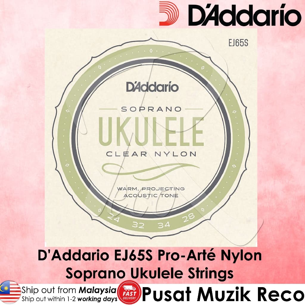 *D'Addario EJ65S Soprano Ukulele Strings - Reco Music Malaysia