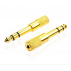【2PCS】Gold Plated 6.5mm to 3.5mm Jack Converter Plug Stereo Audio Adapter (2 pcs) - Reco Music Malaysia