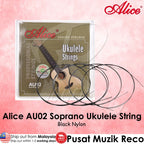 Alice AU02 Soprano Ukulele String SET Black Nylon - Reco Music Malaysia