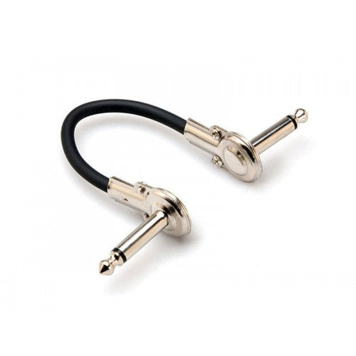 Hosa IRG-100.5 Low Profile Right Angle Guitar Effect Patch Cable FLAT, 6in - Reco Music Malaysia