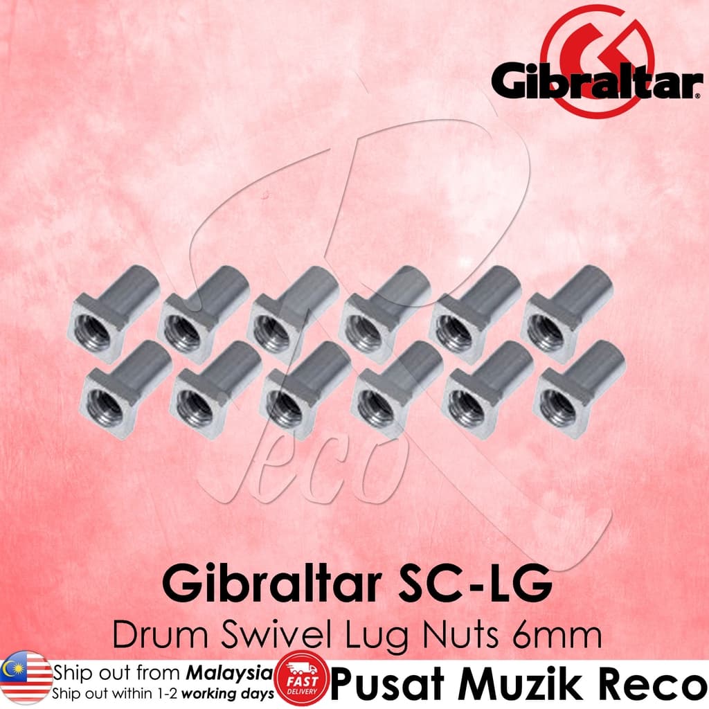 *Gibraltar SC-LG 6mm Large Swivel Nuts 12/Pack - Reco Music Malaysia