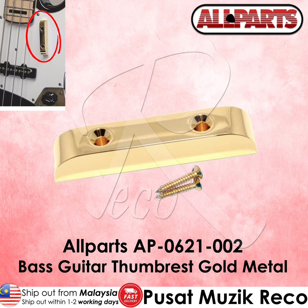 Allparts AP-0621-002 Bass Guitar Thumbrest Thumb Rest Gold Metal - Reco Music Malaysia