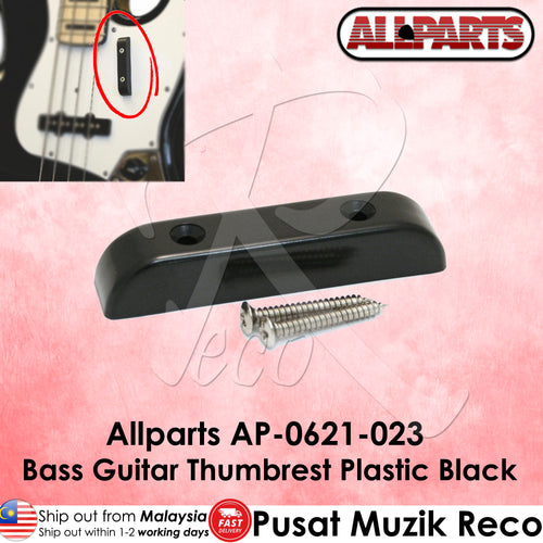 Allparts AP-0621-023 Bass Guitar Thumbrest Plastic Black - Reco Music Malaysia
