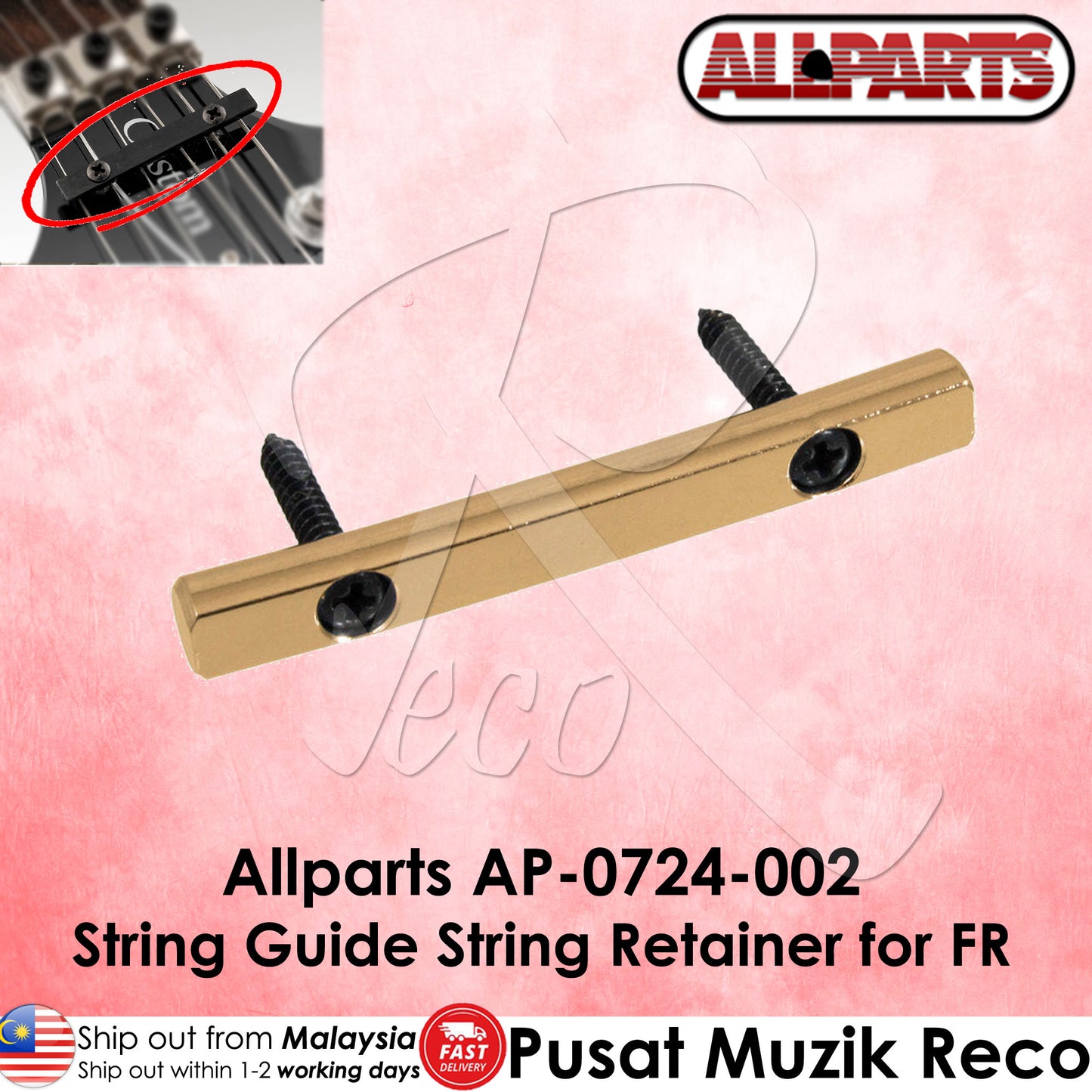 Allparts AP-0724 Guitar String Bar String Guide String Retainer for Floyd Rose