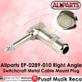 Allparts EP-0289-010 Right Angle Switchcraft® 1/4 Mono Male Cable Mount Plug Connector for Guitar Bass Cable Repair