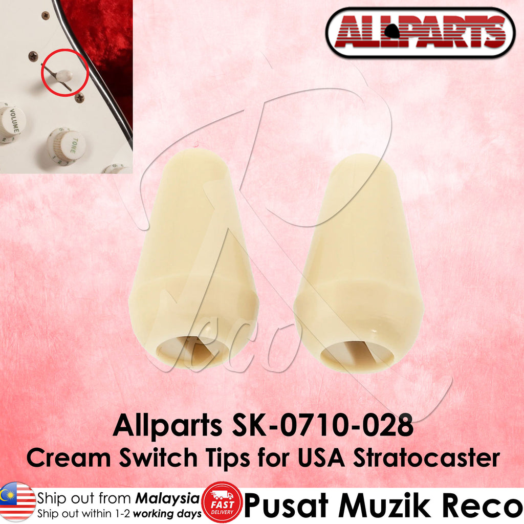 Allparts SK-0710-028 Switch Tips For USA Stratocaster, Cream - Reco Music Malaysia
